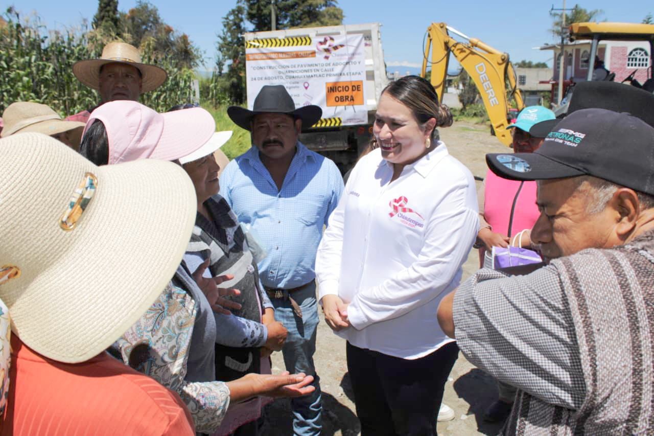 Blanca Angulo arranca obras por más de 3.3 millones de pesos a favor de comunidades en Chiautempan